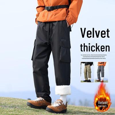 MEDE Men's Fleece-Lined Straight-Leg Outdoor Cargo Pants