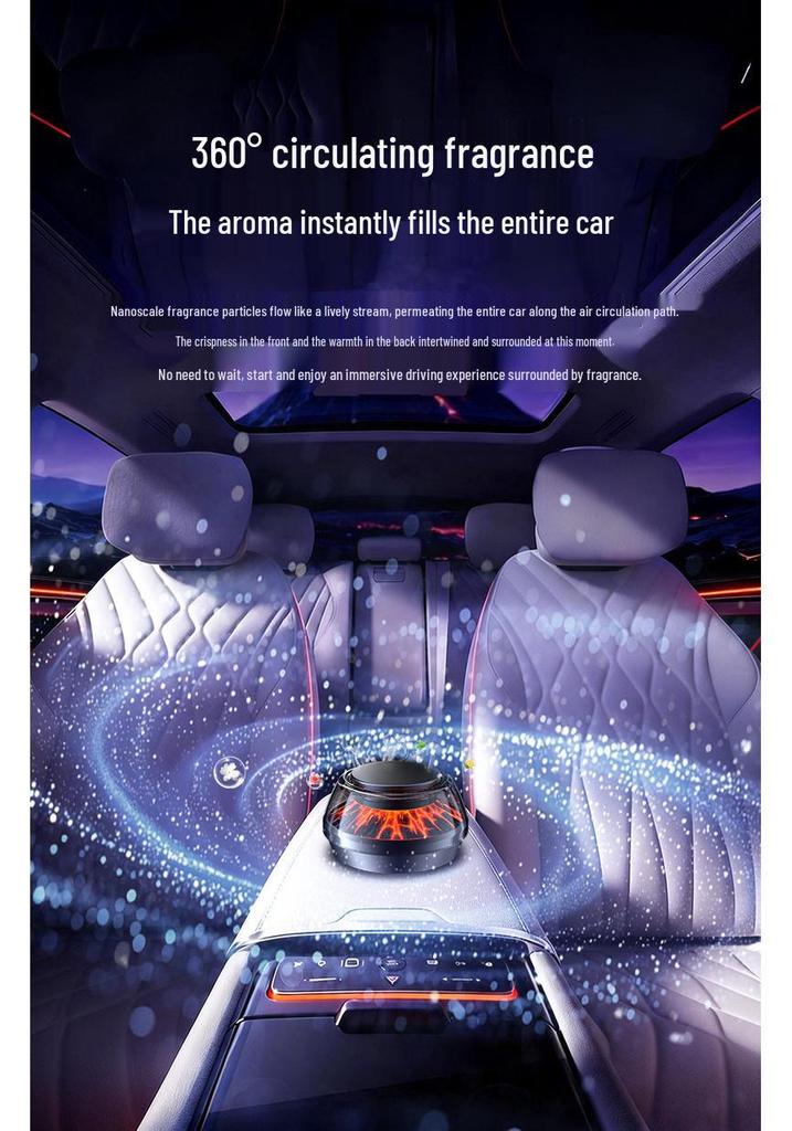 New 2026 Car Air Freshener & Ambient Light Automatic Fragrance Spray Deodorizer Ornament