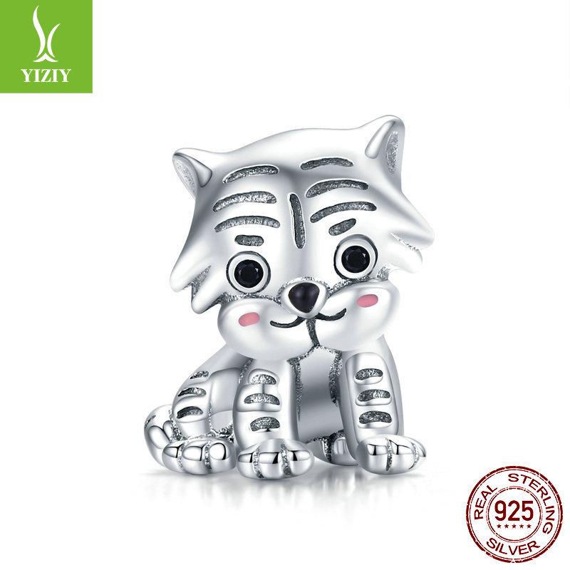 

Yinziyun Серебро S925 Бусина Маленький Тигр - DIY Милый Шарм для Браслета с Животным SCC1573 Loose Beads