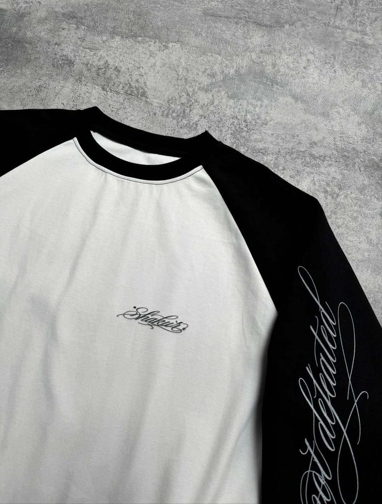 Minimalistisches Y2K-Stil Lockeres Rundhals-Langarm-T-Shirt