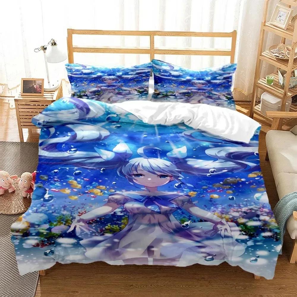 Genshin Impact Digital Print Polyester Bedding Sets Child Kids Covers Boys Bed Set For Teens Bedding Set