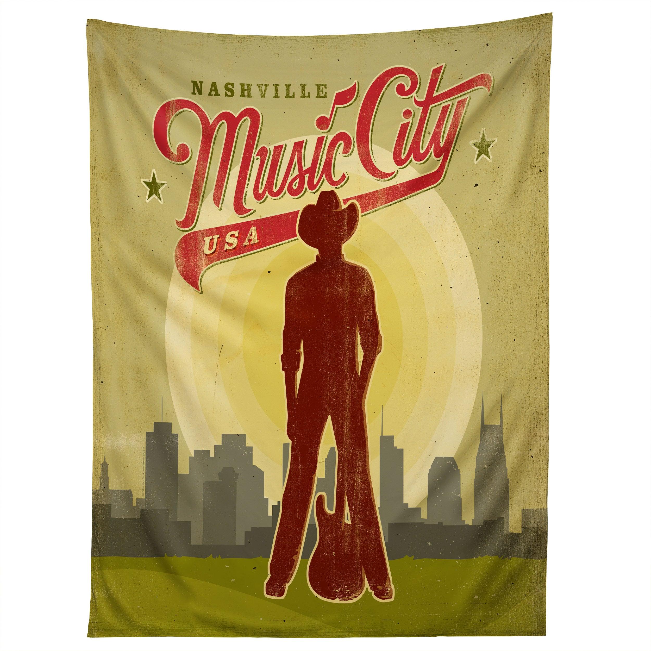 MUSIC CITY tapestry 75x100