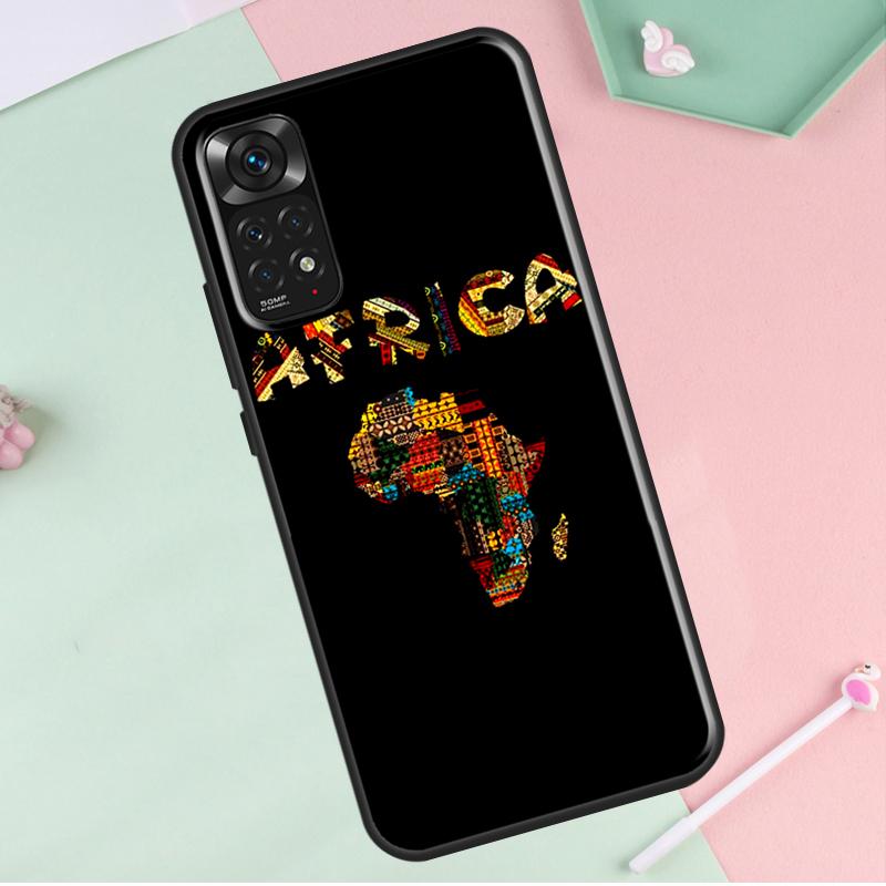 Africa Map Geography Painted For Redmi Note 12 Pro Plus Cover For Redmi Note 10 8 9 11 Pro 12S 11S 10S 9S 9C 10C 12C Case