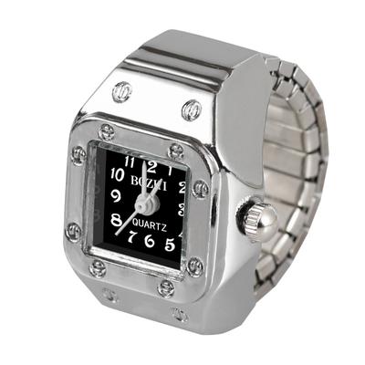 1pc Quartz Watch Ring Watch Digit Dial Rectangle Unisex Fashion Jewelry Gifts
