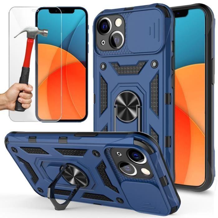 Coque - BOOLING - iPhone 13 - Rigide - Antichoc - Bleu Marine
