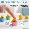 3D Printed Keycap Clicker Pendant Key Ring Lucky Cat Key Chain  Cartoon Animals