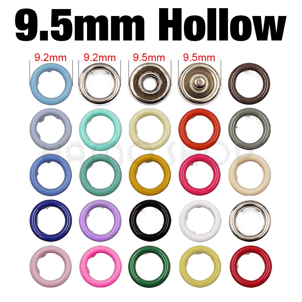 50-100Pcs Metal Prong Snap Button Hollow/Solid Press Prong Ring Button Studs Fasteners For Clothes Garment Sewing Bags Shoes
