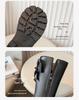 2024 Autumn/Winter New Style Girls Black Fashion Long Boots - Little Girl Bow Korean Version High Leather Boots