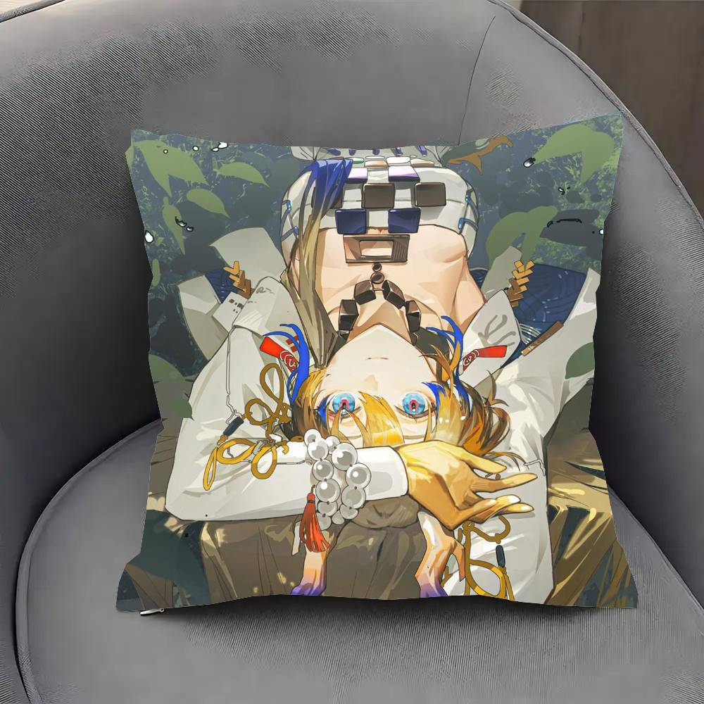 Shu Animerad Spel A-Arknights Kuddfodral Soffkuddeöverdrag Rum Heminredning