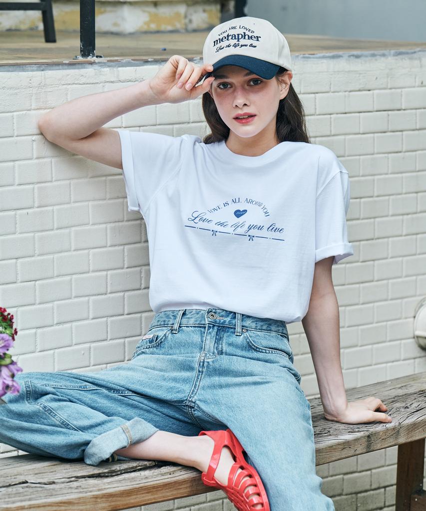 Metapeo Met Love Present Short Sleeve T-Shirt White