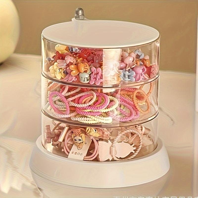 3/4/5-Layer Rotating Jewelry Organizer - Display Case for Necklaces, Earrings, Hair Rings & Makeup Storage Jewelry Boxes