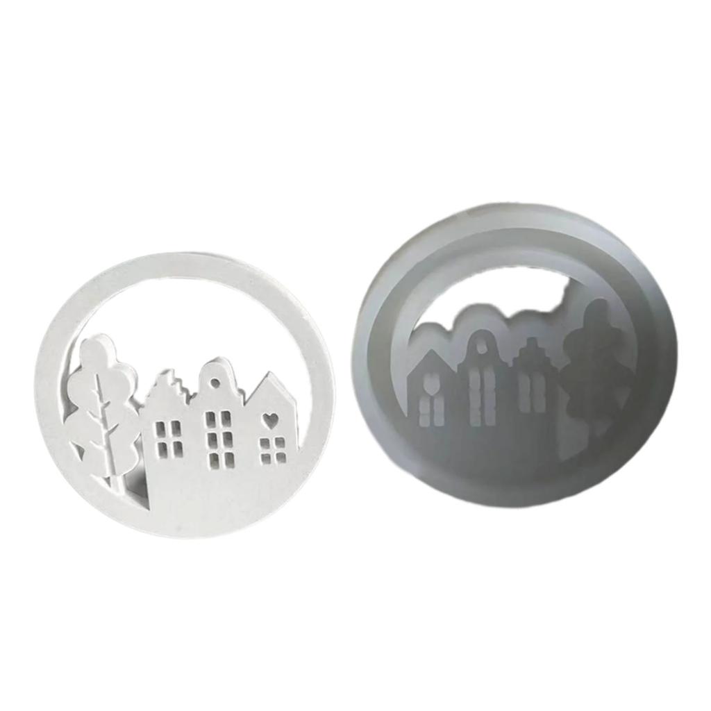 Wreath House Resins Molds for Making Tealight Holder Room Desk Decorations Wreath House Silicones Molds Base Mould