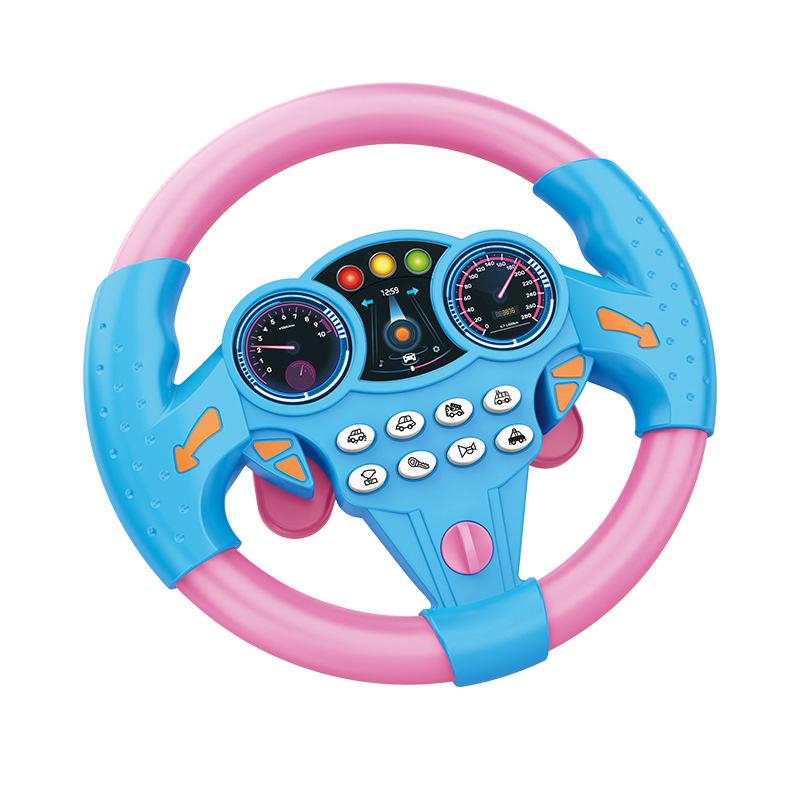 Children's Interactive Suction Cup Steering Wheel with Music for Early Education.
