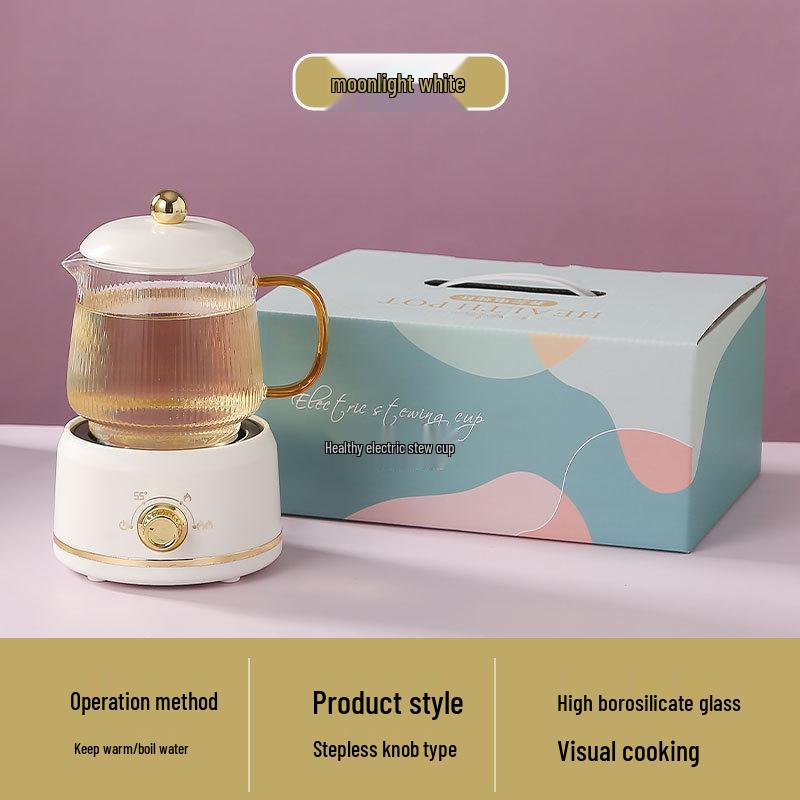 Large Capacity Electric Glass Kettle for Herbal Tea & Hot Milk