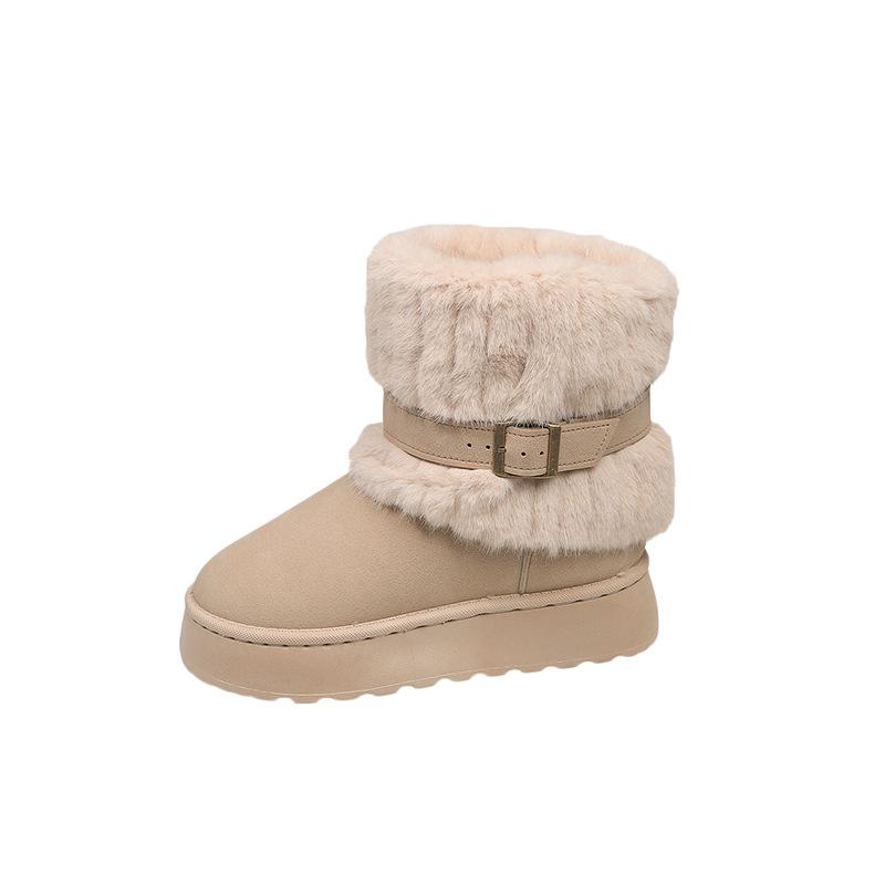 

Новые женские полуботинки и сноубутсы большого размера, на флисе и утепленные 43 бежевый