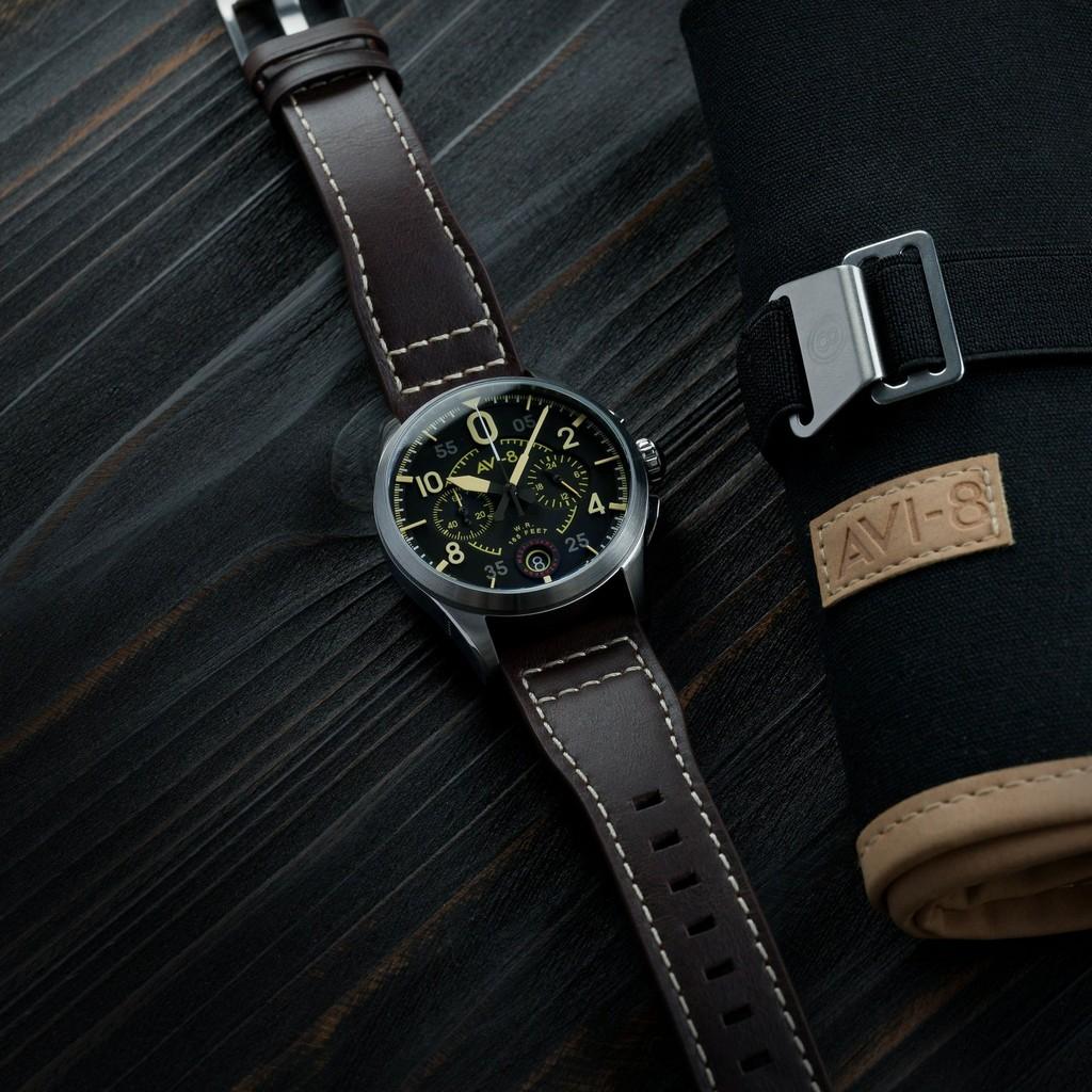 AVI-8 Spitfire Lock Midnight Oak Chronograph Quartz AV-4089-01 Orologio da uomo