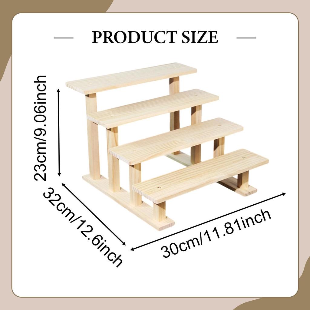 Wood Display Riser Cupcake Stand Decorative Figure Display Stand Perfume Organizer for Figures Jewelry Desserts Show Vendor