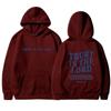Large Size Casual Hooded Sweatshirt Solid Color Letter Printed Long Sleeve Plush Sweatshirt