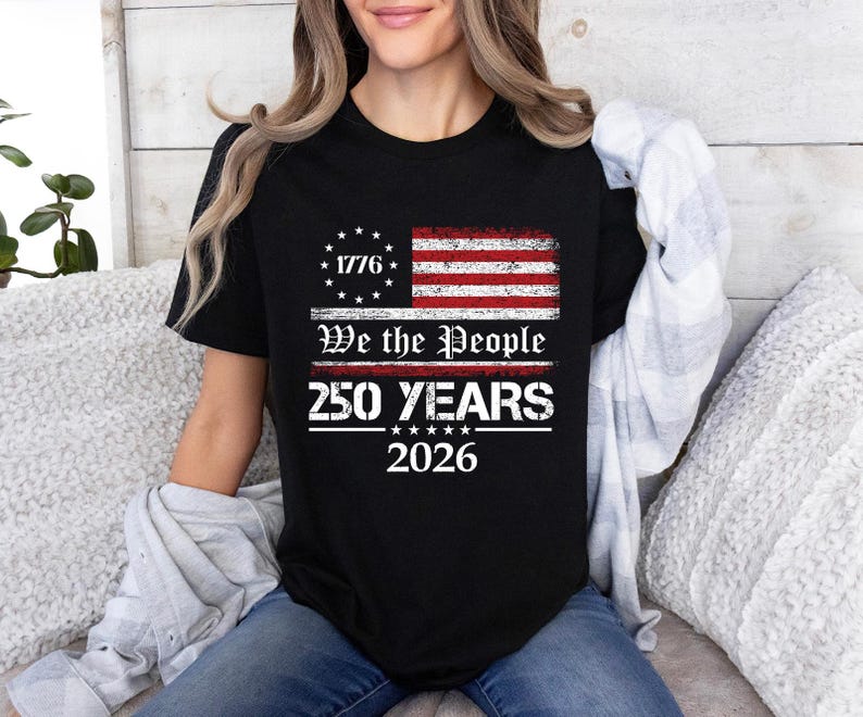 250th America Anniversary Shirt for Women Unisex USA 250 Years Streetwear Retro Independence Day Tshirts