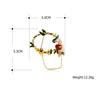 Blucome Newest Gold Color Wreath Shape Brooches Copper Corsage for Women Suit Collar Clip Pins Wedding Jewelry