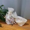 1 Stück/Beutel 10x14cm Exquisiter Verpackungsbeutel Modische Bestickte Kordelzugtaschen Spitze Große Blumen Tasche Geschenktasche Schmuckverpackung Hochzeitsgeschenk Verpackung