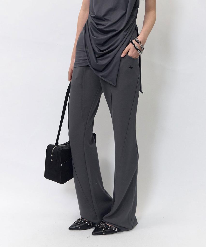 BLR Arc Line Comfy Bootcut Pants Gray