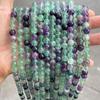 Jingde Jewelry Natural Green Fluorite Round Bead Bracelet - Semi-Finished Loose Beads for DIY Jewelry Accessories