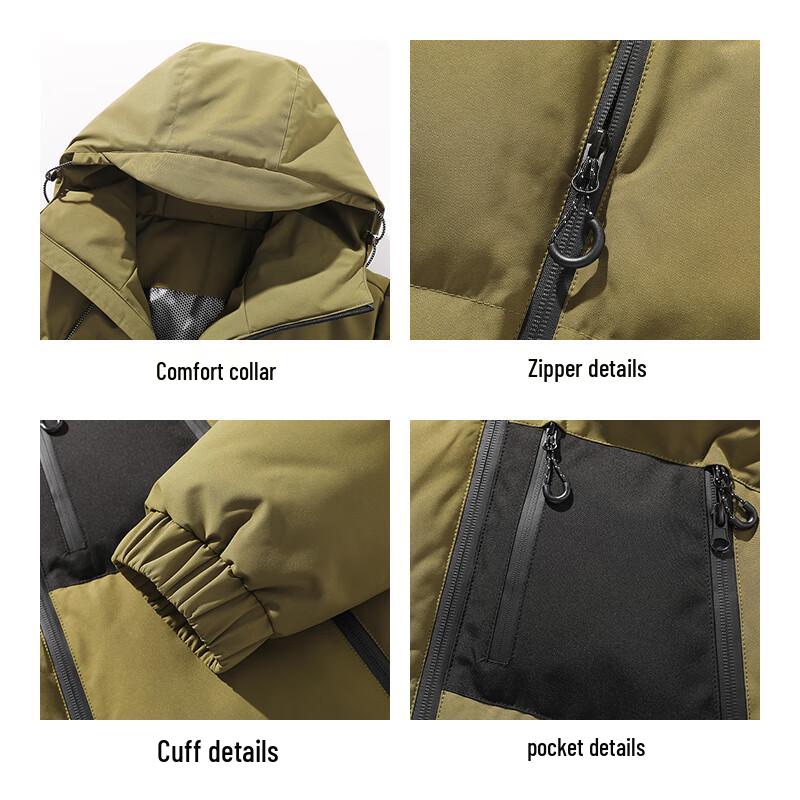 JEANSWEST Men's Hooded Puffer Jacket