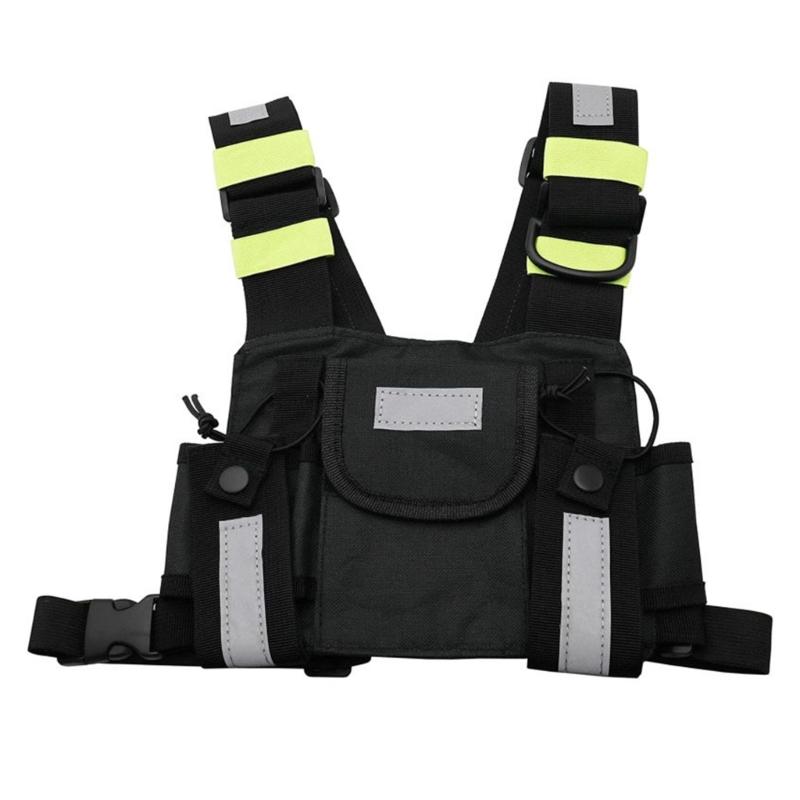 Talkies Front Pouch Two Way Radio Shoulder Holsters Tactical Chest Harness Holder Bag Universal Radio Accessories
