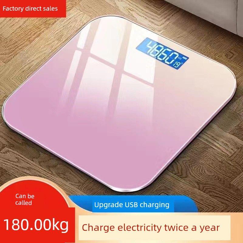 Electronic Scale Weighing Scale For Home USB Charging Body Health Scale Girls Weight Loss Small Smart Dormitory Weightometer