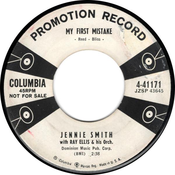 

7inch Record JENNIE SMITH - My First Mistake 441171 Columbia 1958 US Pop Used