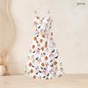 Women Plus Size White Two Piece Set Long Sleeve Cropped Shrug Strappy Tie Waist Pumpkin Bat Printed Dress