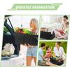 Auto Kofferraum Organizer Tasche Rutschfest Wasserdicht Auto Reise Organizer Box Auto Faltbarer Kofferraum Sitz Organizer mit 2 Getränkehaltern