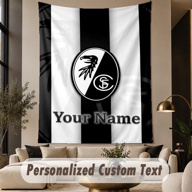 Custom Text Tapestry SC Freiburg FC Print Wall Tapestry Indoor Living Room Wall Decor