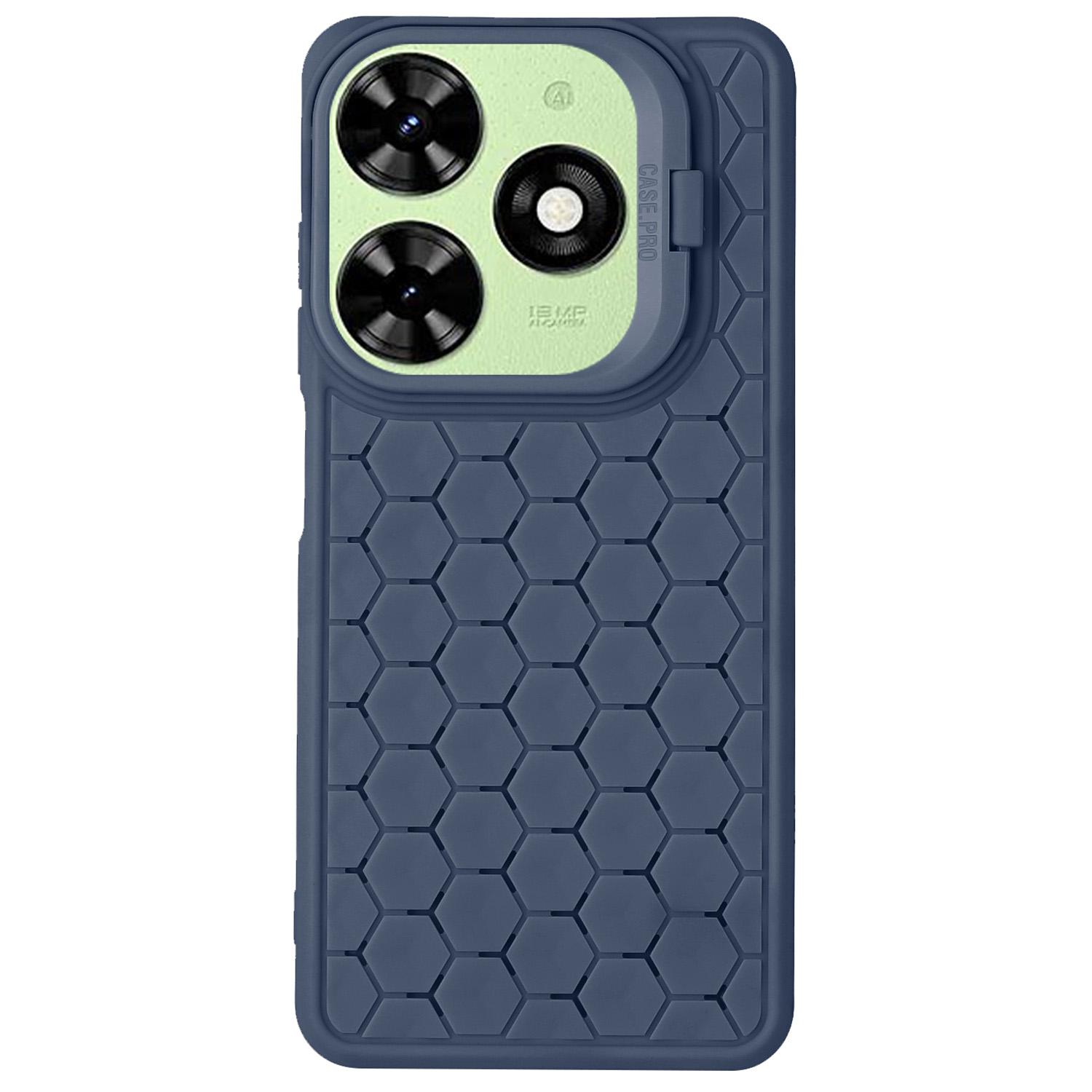 

Для Infinix Smart 8 4G Чехол Подставка TPU Чехол для телефона Теплоотвод Воздухопроницаемый Dark Blue