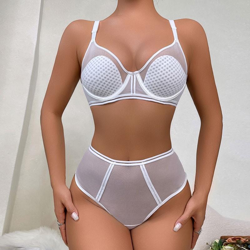 Sexy underwear ultra-thin mesh sandwich soft steel ring large size underwear large chest small breast bra cover