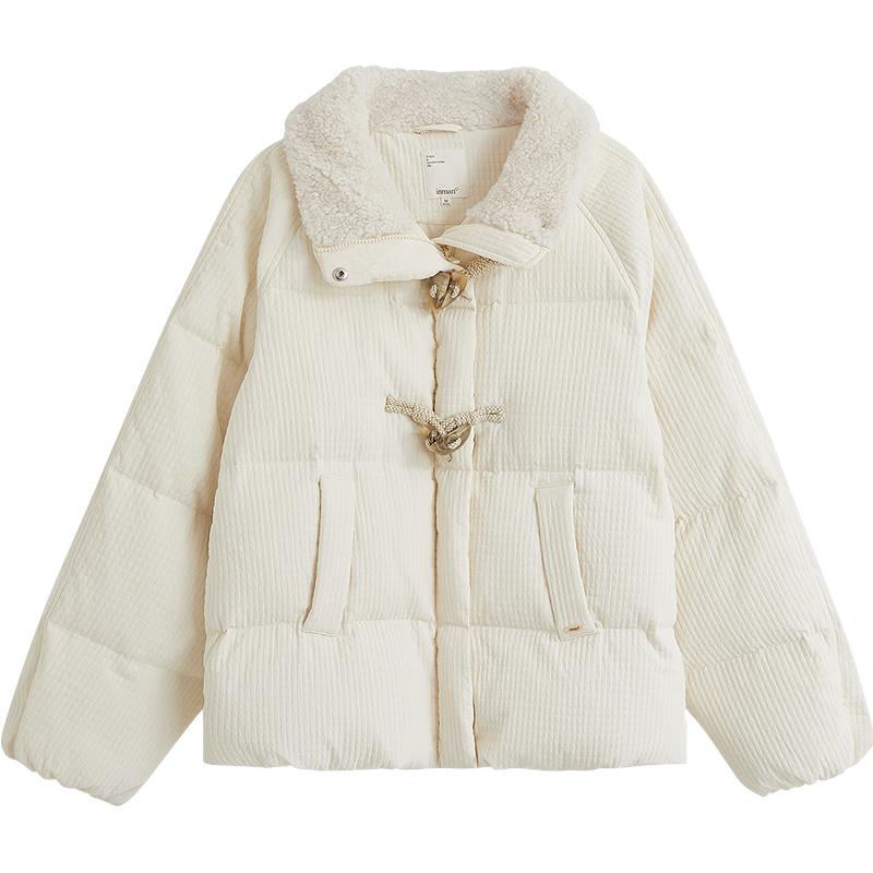 

Inman Women s Lamb Wool Collar Toggle Down Puffer Jacket L