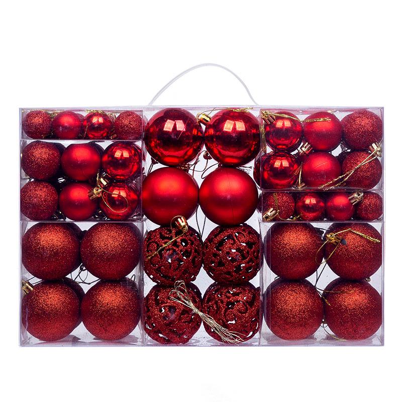 Boxed Set of 100 Christmas Ball Ornaments - 3/4/6cm Tree Decorations