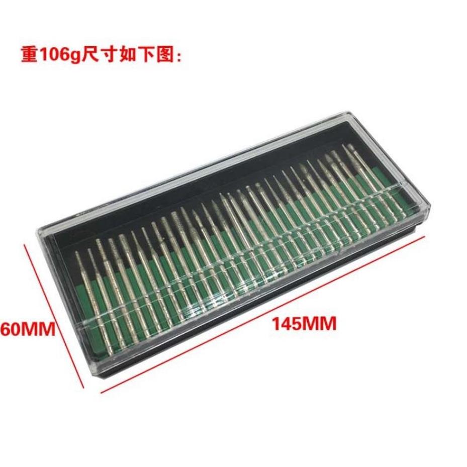 30 Pcs/Set Diamond Grinding Burr Needle Point Engraving Carving Polishing For Glass Jade Stone Woodworking Hand Tool Accessories
