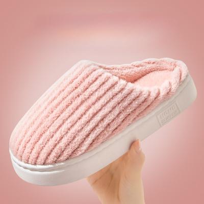 New Cotton Slippers for Men In Autumn and Winter Warm and Thick Soled Cotton Shoes for Women Non Slip Indoor Home Couple Plush
