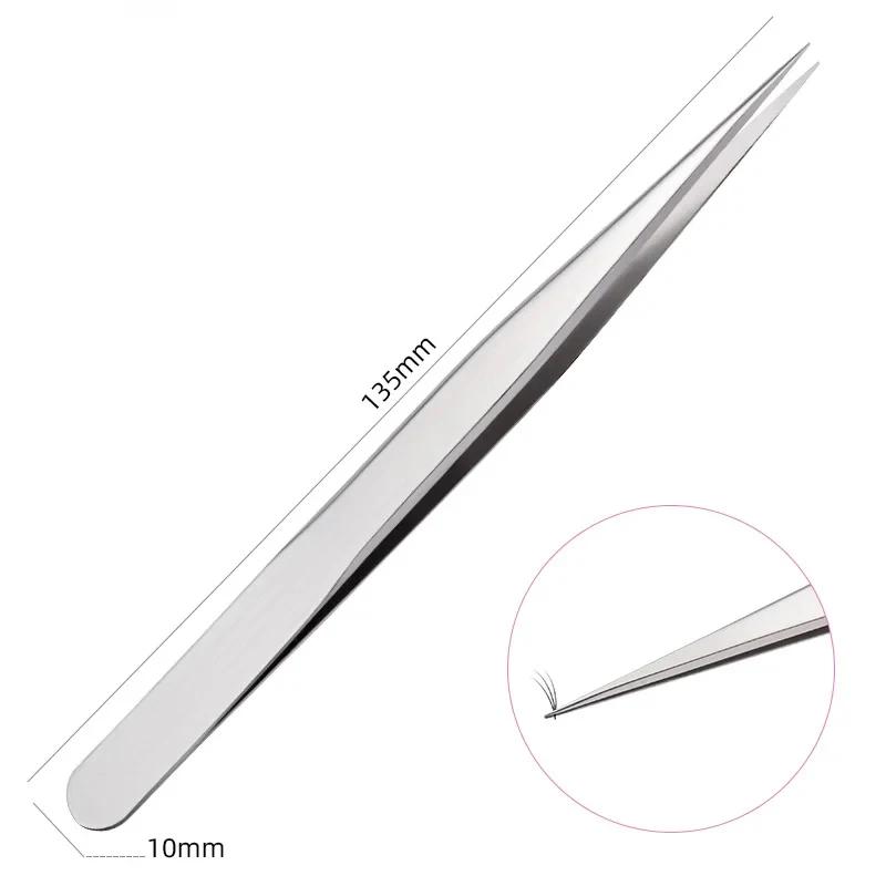 1PC Gold Stainless Steel Precision Curved Tip Tweezers,Professional Eyelash Extension Applicator Lash Makeup Supplies