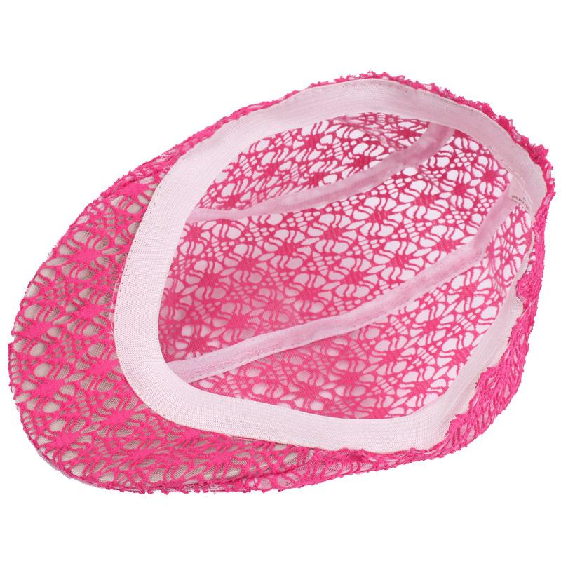 Lace Beret Ladies Silk Mesh Duck Tongue Hat Summer Travel Cool Cap Breathable Sun-shading Forward Cap Female Net Cap