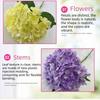 Woolen Cloth Embroidered Ball Flower 3D Design Hand Moisturizing Artificial Flowers 176pcs Leaves Large Size Hydrangea Flowers