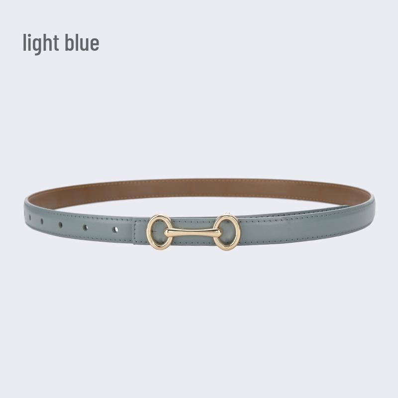 Damen Einfacher Echtleder Mode Gürtel - Vielseitig für Jeans, Hosen und Kleider