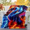 Electric Dragon Fire Outdoor Flannel Blankets, travel, Home Blankets, Suitable for All Seasons,Christmas Gifts. R1127255