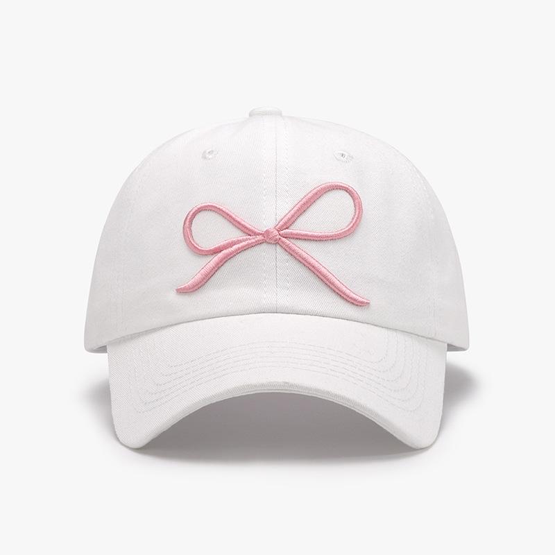 Spring and Summer, Soft Top, Bow, Three-dimensional Embroidery, Women's Baseball Cap, Outdoor Versatile, Breathable Sun Duck Tongue Cap