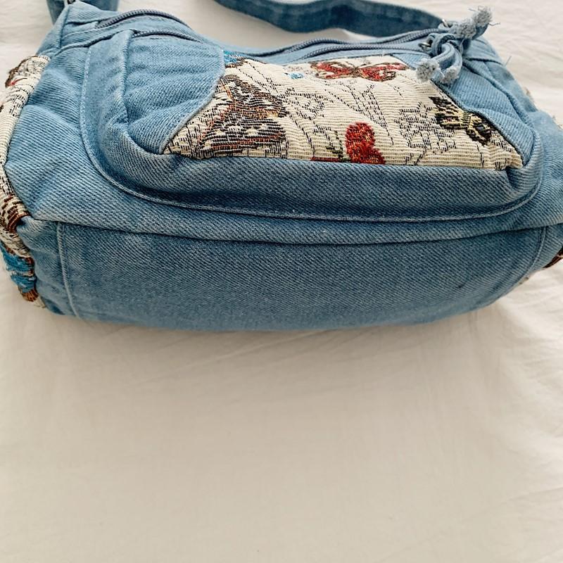 Τσάντα Τζιν Πολλαπλών Θηκών Τσάντα Χιαστί Γυναικεία Τσάντα Ώμου