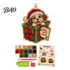 Holiday Home Decoration Making Christmas Hanging Faux Pearl Art Kit for Adult, DIY Bead Ornaments Painting Ornament, Handmade Craft Set Tree