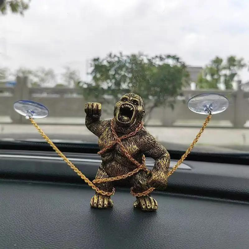 Gorilla Car Dashboard Decor - Aggressive Roaring Design Car Interior Accessory for Auto Desk, Aquarium Home Decoration