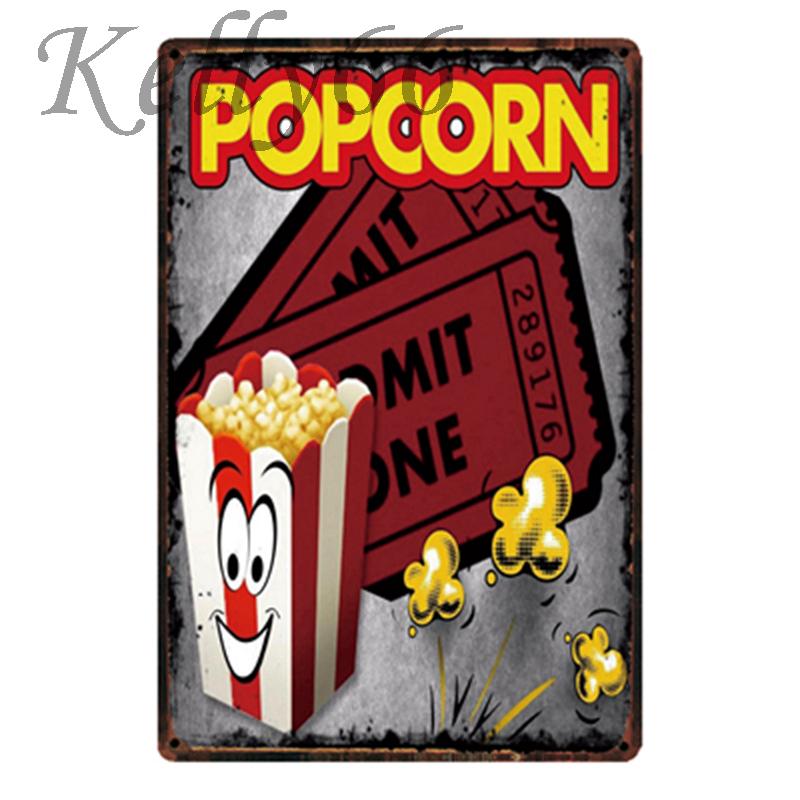

[ Келли66 ] Свежий попкорн Маслянистый металлический знак Жестяной плакат Домашний декор Бар Настенная живопись 20 * 30 СМ Размер y-1923